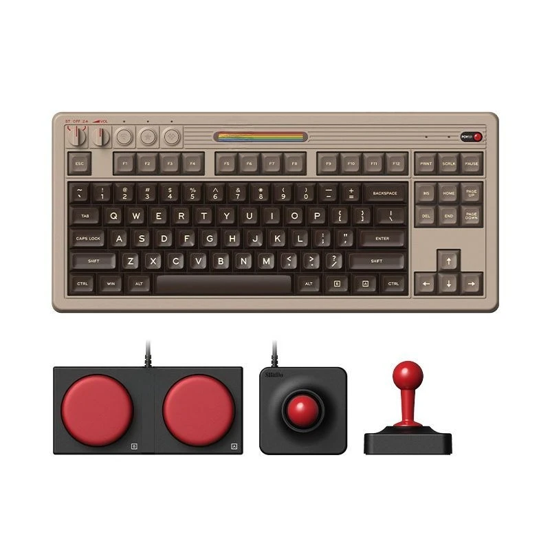 Retro Gaming Universe - Retro87C64 retro mechaniczna klawiatura gamingowa bezprzewodowa