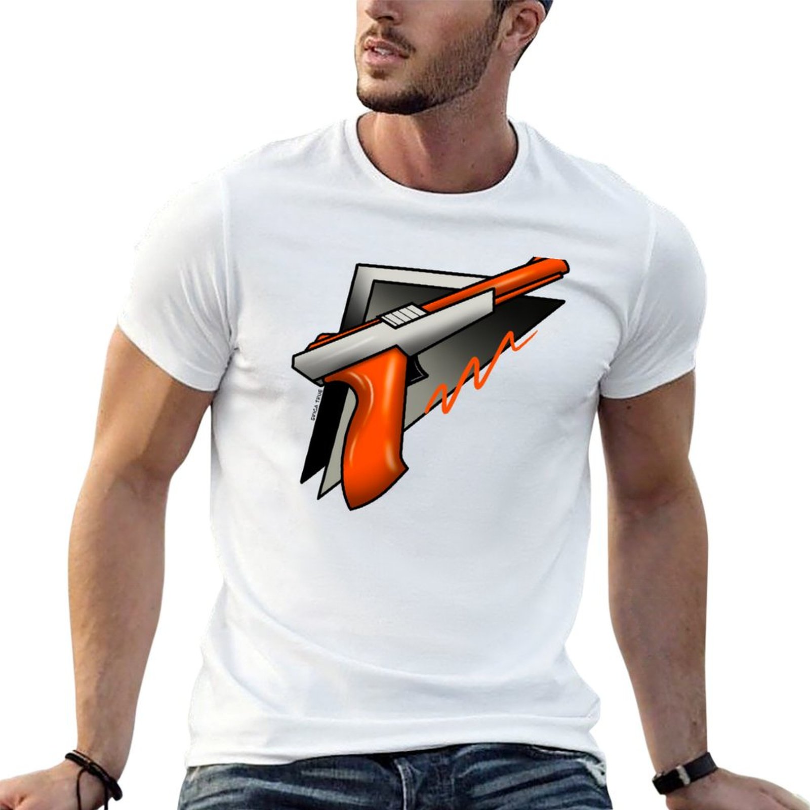 Retro Gaming Light Gun - Koszulka z motywem pistoletu do gier