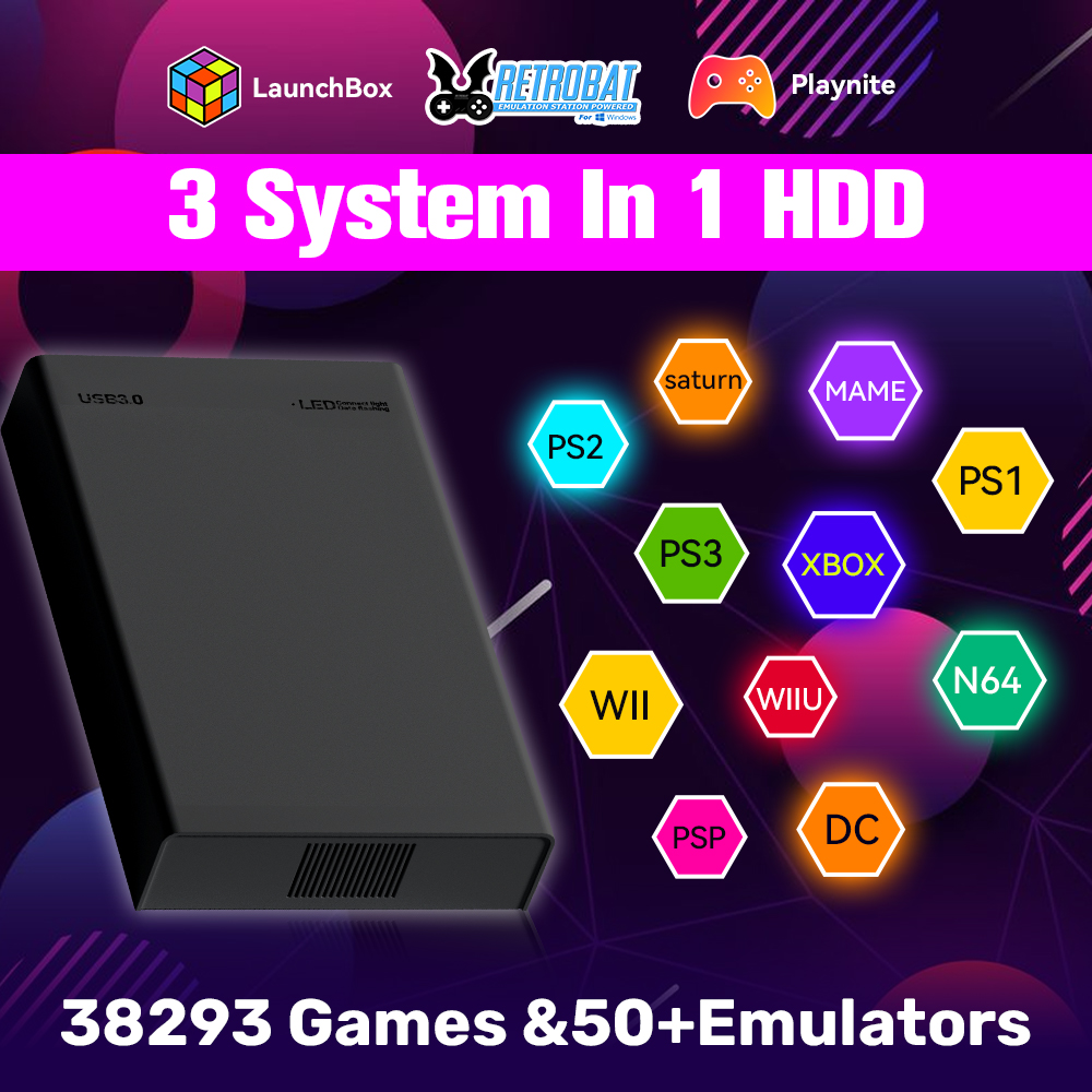 Retro Gaming Play Zone - 500G Retro Gaming HDD Konsola do