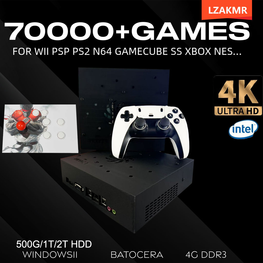 Retro Gaming Windows - Konsola Retro z 70000+ Grami, 2TB,