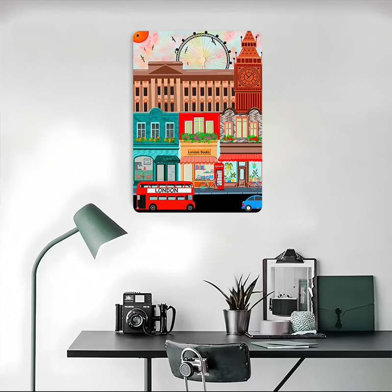 Plakat z blaszki z motywem Lon – Retro Gaming In London recenzja i cena