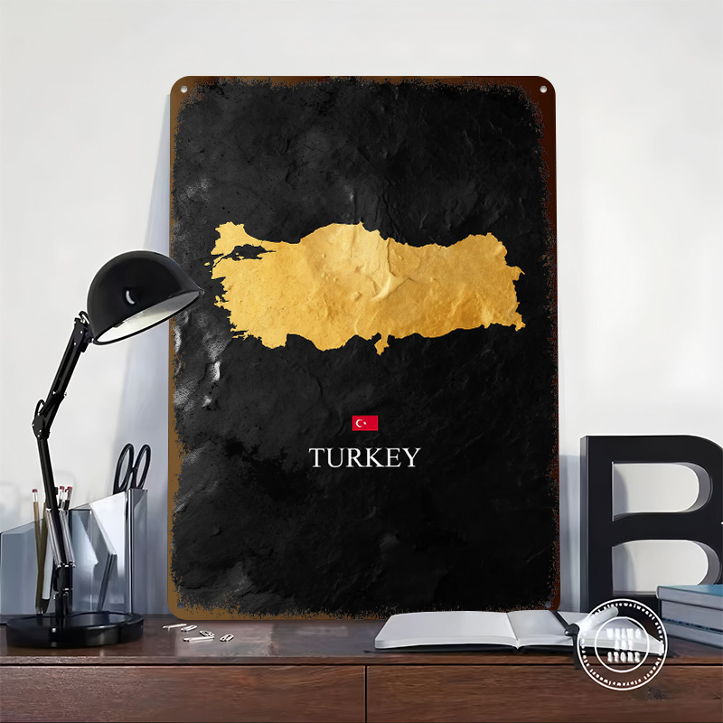 Złota Mapa Turcji na Czarnym T – Background Retro Gaming recenzja i cena