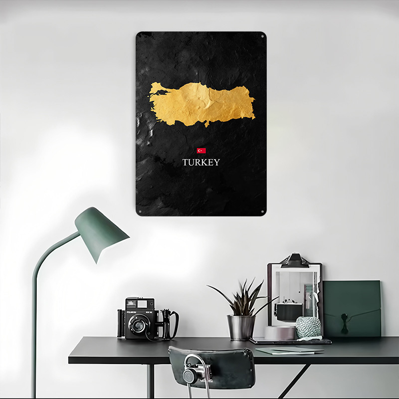 Złota Mapa Turcji na Czarnym T – Background Retro Gaming recenzja i cena