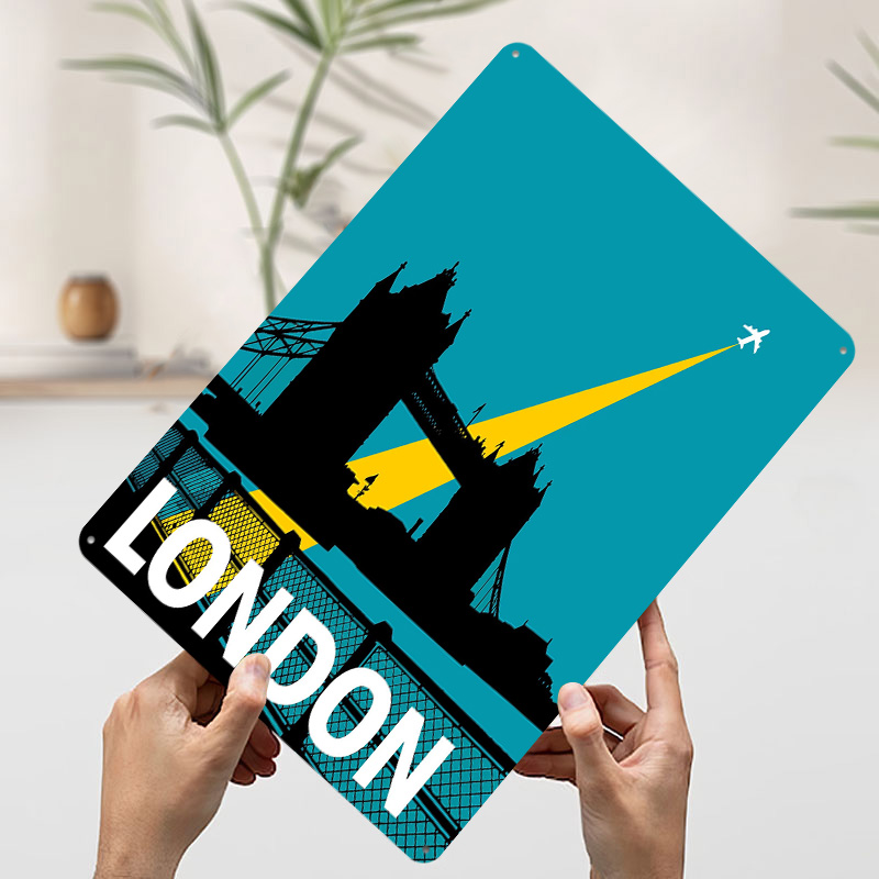 Metalowy plakat z mostem Tower – Retro Gaming In London recenzja i cena