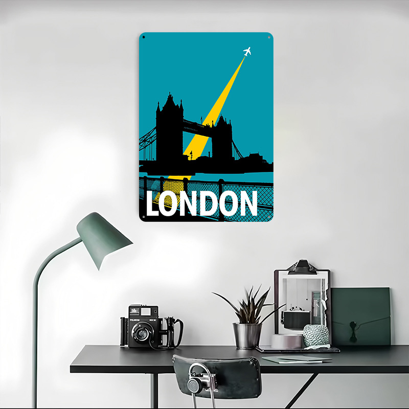 Metalowy plakat z mostem Tower – Retro Gaming In London recenzja i cena