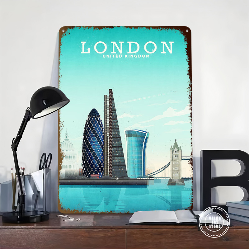 Metalowy plakat podróżniczy Lo – Retro Gaming In London recenzja i cena