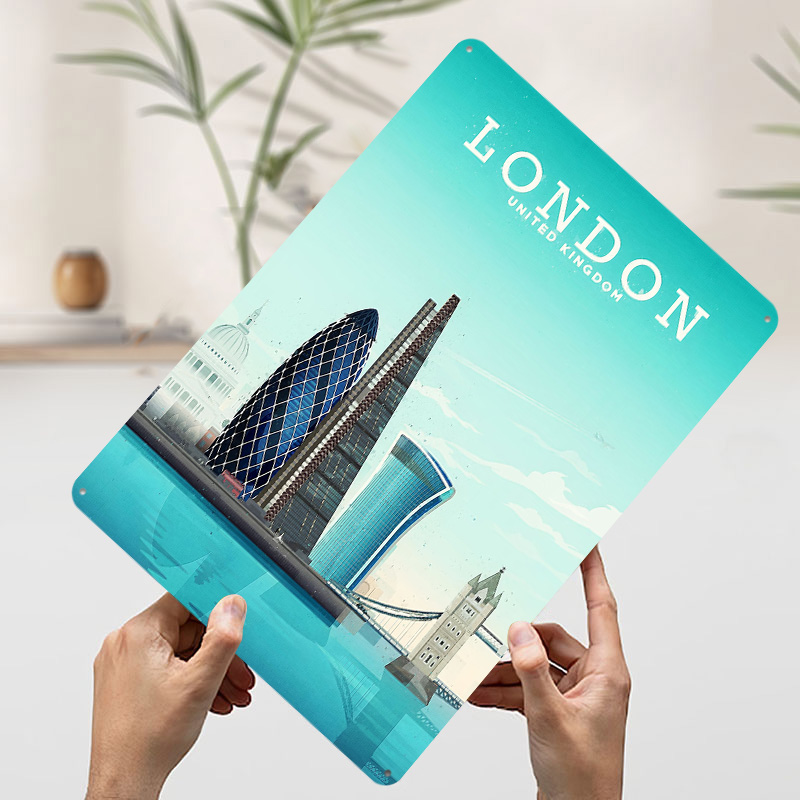 Metalowy plakat podróżniczy Lo – Retro Gaming In London recenzja i cena