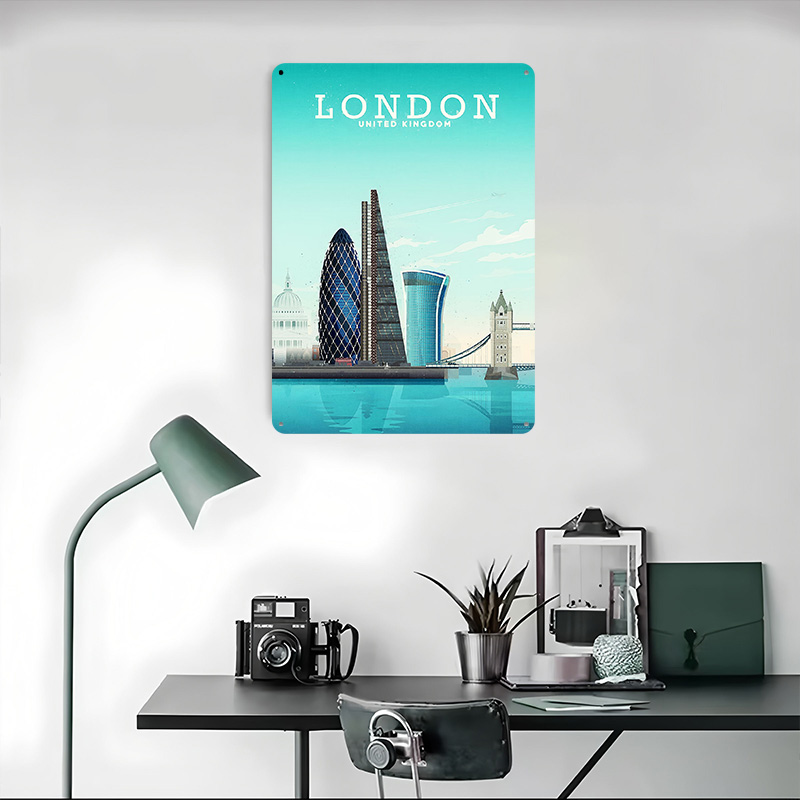 Metalowy plakat podróżniczy Lo – Retro Gaming In London recenzja i cena