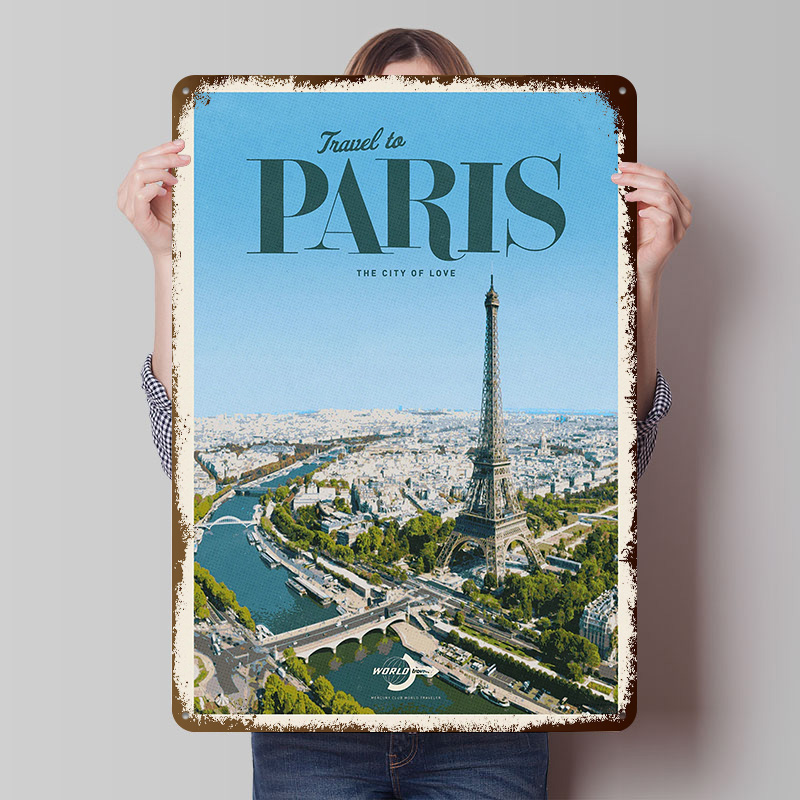 Plakat z motywem podróży do Pa – Retro Gaming Paris recenzja i cena