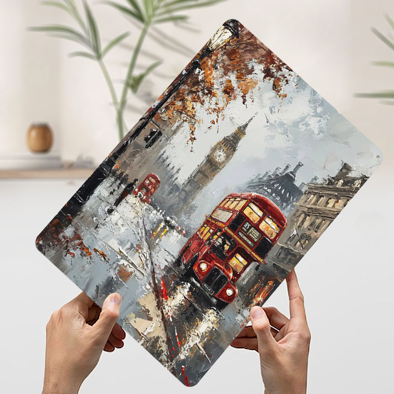 Metalowy plakat z motywem lond – Retro Gaming In London recenzja i cena