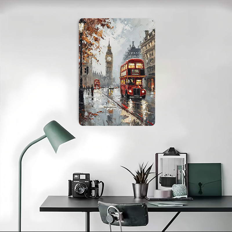 Metalowy plakat z motywem lond – Retro Gaming In London recenzja i cena