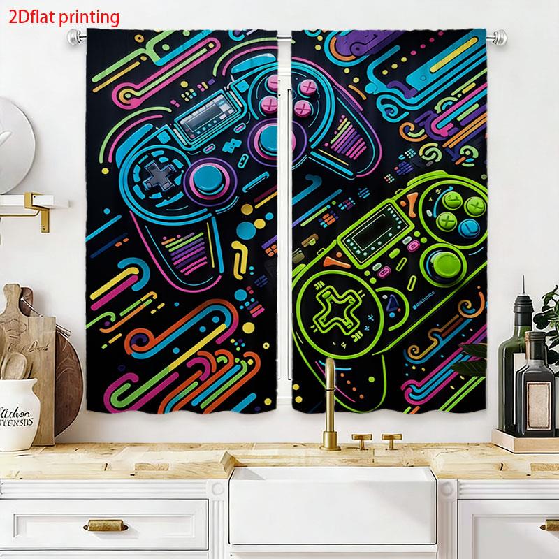 2 szt. Zasłony gamingowe Neon  – Background Retro Gaming recenzja i cena